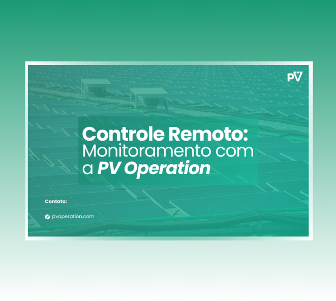 Monitoramento com a PV Operation