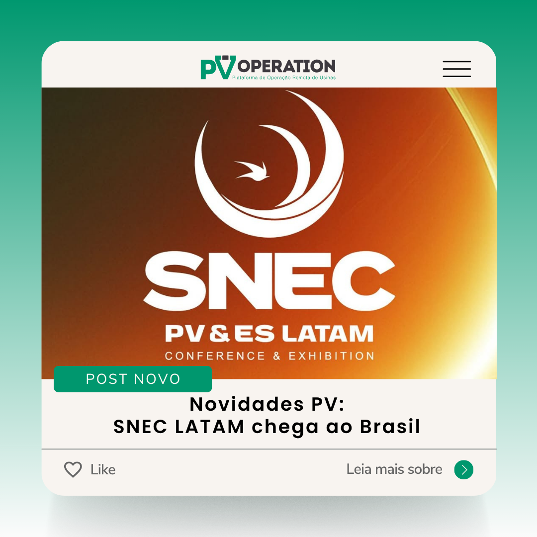 Novidades PV: SNEC LATAM chega ao Brasil
